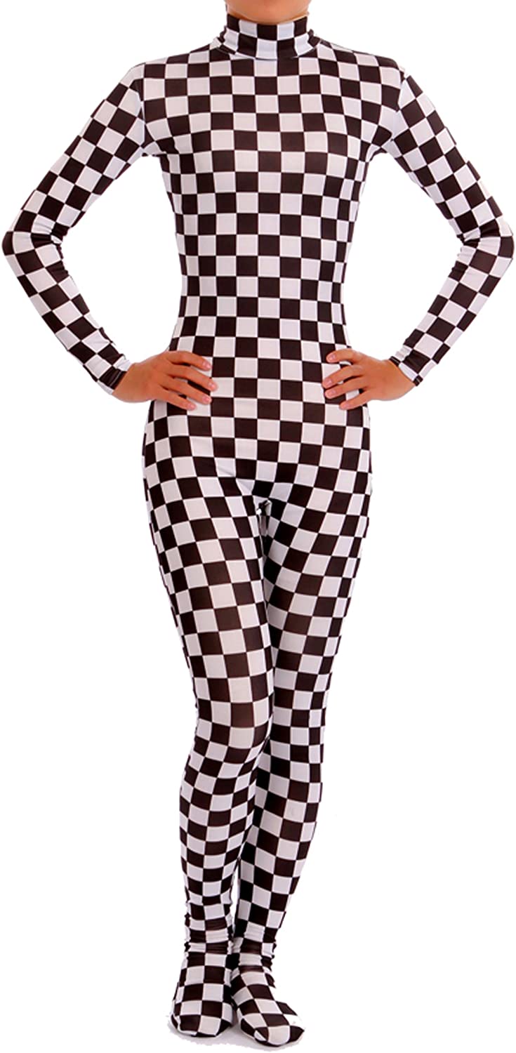  VSVO Shiny Spandex Open Face Full Bodysuit Zentai Costume (Kdis  Large, Black) : Toys & Games