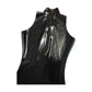 MONNIK Black Latex suit Tight women Rubber Sexy BDSM bondage dominatrix style latex top Custom underwear vest corset for fetish party wear