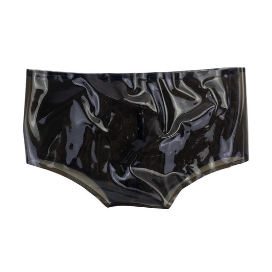 MONNIK Latex Briefs Shorts Men Underwear Translucent Black Tight Pants Bodysuit Club