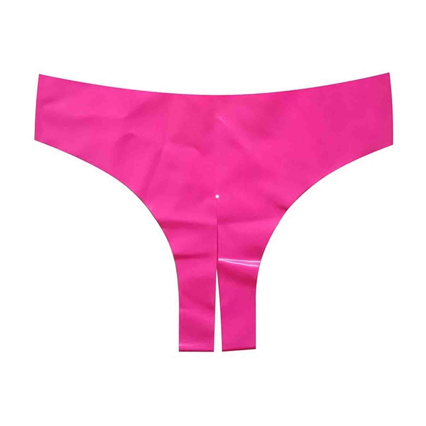 MONNIK Latex hot Underwear Women Crotchless Panties Sexy Briefs open crotch shorts for fetish Catsuit Club wear