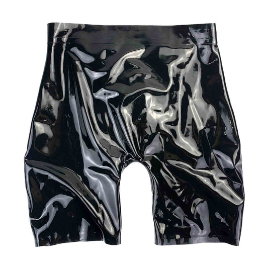 MONNIK Black Latex Underwear Boxer Briefs Shorts Underpants Club wear Catsuit for Party