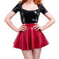 MONNIK Latex ladies Fashion Skirt Sexy A-line Miniskirt Cute Girl Rubber Pleated Skirt for fetish Catsuit party Club wear