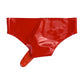MONNIK Latex Thong Red Briefs with 18cm Condom for Bodysuit Gay Play Customizable