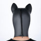 MONNIK Latex Mask Hood Model Wolf-Dog Rubber Tight Hood with Zipper for Latex Party Catsuit Cosplay