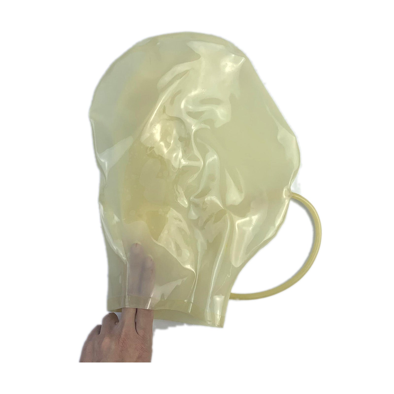 MONNIK Transparent Latex Mask Rubber Seamless Breath Control Hood With  Mouth Air Plug and Zipper Handmade – Monnik Latex