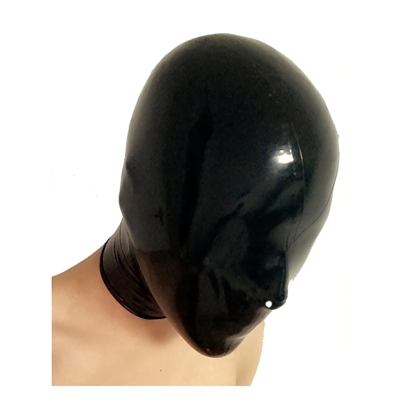 MONNIK Full Cover Latex Mask Rubber Unisex Hood Open Nostril with Rear Zipper Handmade for Bodysuit Fetish Party