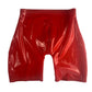 MONNIK Latex Fetish Boxer Shorts Men Underwear with An Attached Anal Sheath Front Zipper Handmade Tight Panties Boxer Briefs