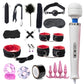 20PCS Bed Bondage Set BDSM Kits Sex Toys For Women Adults Handcuffs Whip Tail Butt Anal Plug Vibrators Massager Exotic Products