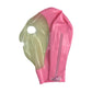 MONNIK Latex Rubber Hood Mask Open Eyes&Mouth Pink &Transparent with Rear Zipper Handmade for Catsuit Party