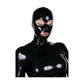 MONNIK Latex Women's Mask with Zipper Role Play Fetish Rubber Hood for Bodysuit Club Wear Party