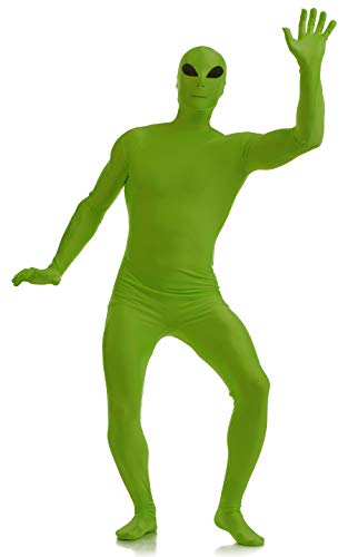 Full Body Greenman Suit - Lime Green Spandex One piece Lycra Fabric