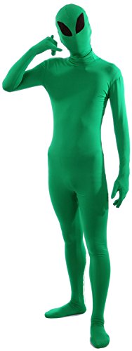 Full Body Greenman Suit - Lime Green Spandex One piece Lycra Fabric