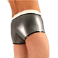 MONNIK Latex Boxer Shorts Men Gary and White&Black Trim Latex Boxer Shorts Panties Tight Underwear Briefs for Party Bodysuit