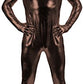 Adult Shiny Metallic Open Eyes and Mouth Zentai Supersuit Costume Spandex One piece Lycra Fabric