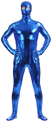 Adult Shiny Metallic Open Eyes Zentai Supersuit Costume Spandex One piece Lycra Fabric