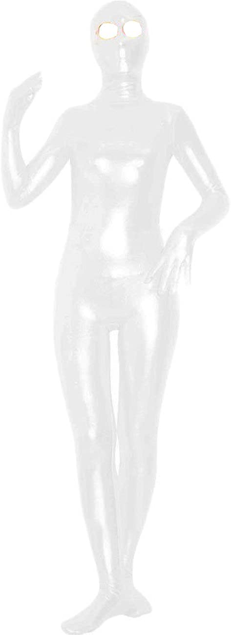 Shiny Metallic Unitard Zentai Suit with Eyes Open Spandex One piece Lycra Fabric