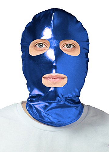 Lycra Masken Spandex Hoods Open Eyes and Mouth Metallic Masks Cosplay Accessories