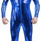 Adult Shiny Metallic Front Zipper Unitard Bodysuit Costume Spandex One piece Lycra Fabric