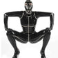 MONNIK Latex suit sexy Tight women Rubber Catsuit Zipper&Striped Desgin Clothing corset for fetish party club wear