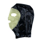 MONNIK Full Cover Latex Hood Funny Mask Open Eyes&Mouth Black&Transparent with Rear Zipper Handmade