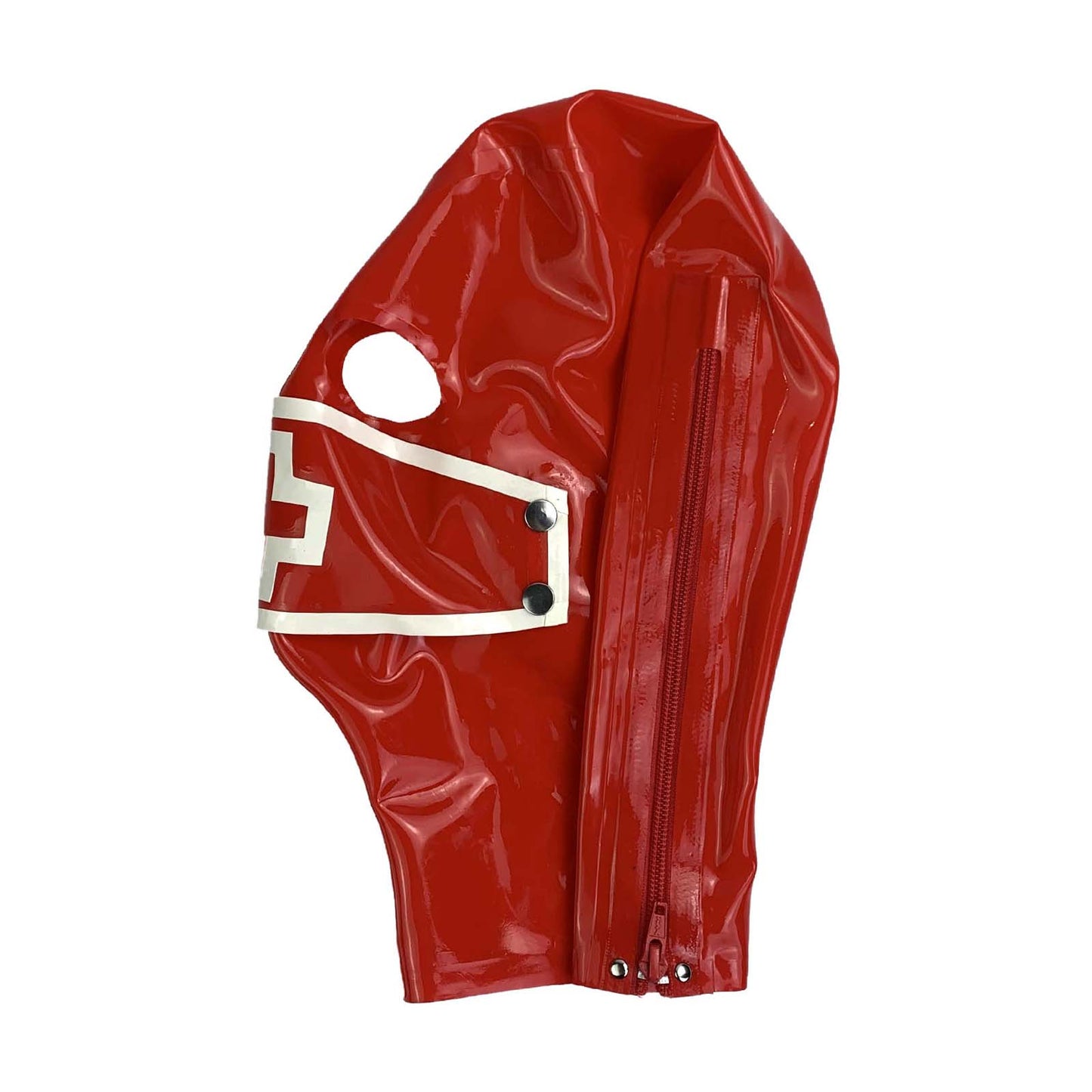 MONNIK Latex Hood with Removable Mouth Mask Handmade for Party Cosplay Clubwear Catsuit