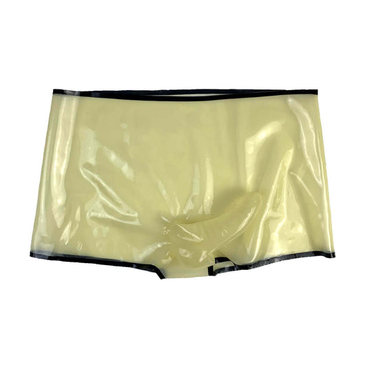 MONNIK Latex Boxer Breifs Tight Underwear with 18cm Sheath Stretch Panties Shorts for Party Club Wear Bodysuit 0.4mm