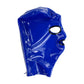 MONNIK Blue Latex Unisex Mask Sexy Hood Open Eyes&Mouth with Rear Zipper Handmade for Party Catsuit Cosplay