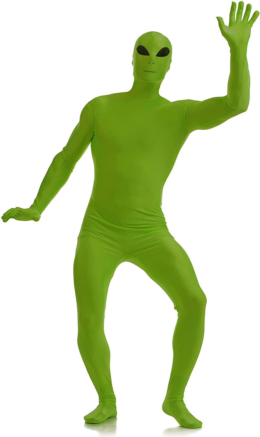 Full Body Greenman Suit - Lime Green Spandex One piece Lycra Fabric