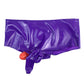 MONNIK Latex Shorts Briefs Rubber Underwear Purple Shorts Tight with Two Condom for Bodysuit Fetish Party Club wear