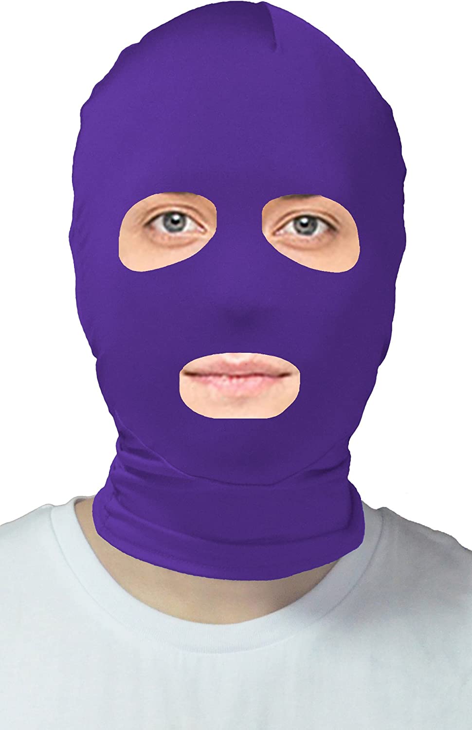 Lycra Masken Spandex Hoods Open Eyes and Mouth Zentai Hood Mask Cosplay Accessories