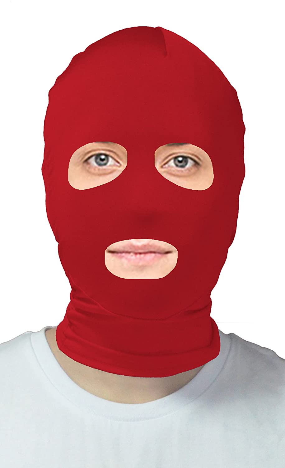 Lycra Masken Spandex Hoods Open Eyes and Mouth Zentai Hood Mask Cosplay Accessories