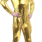 Adult Shiny Metallic Front Zipper Unitard Bodysuit Costume Spandex One piece Lycra Fabric