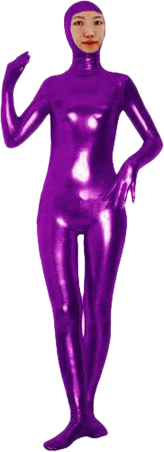 Shiny Spandex Open Face Full Bodysuit Zentai Suit for Adults and Children Spandex One piece Lycra Fabric