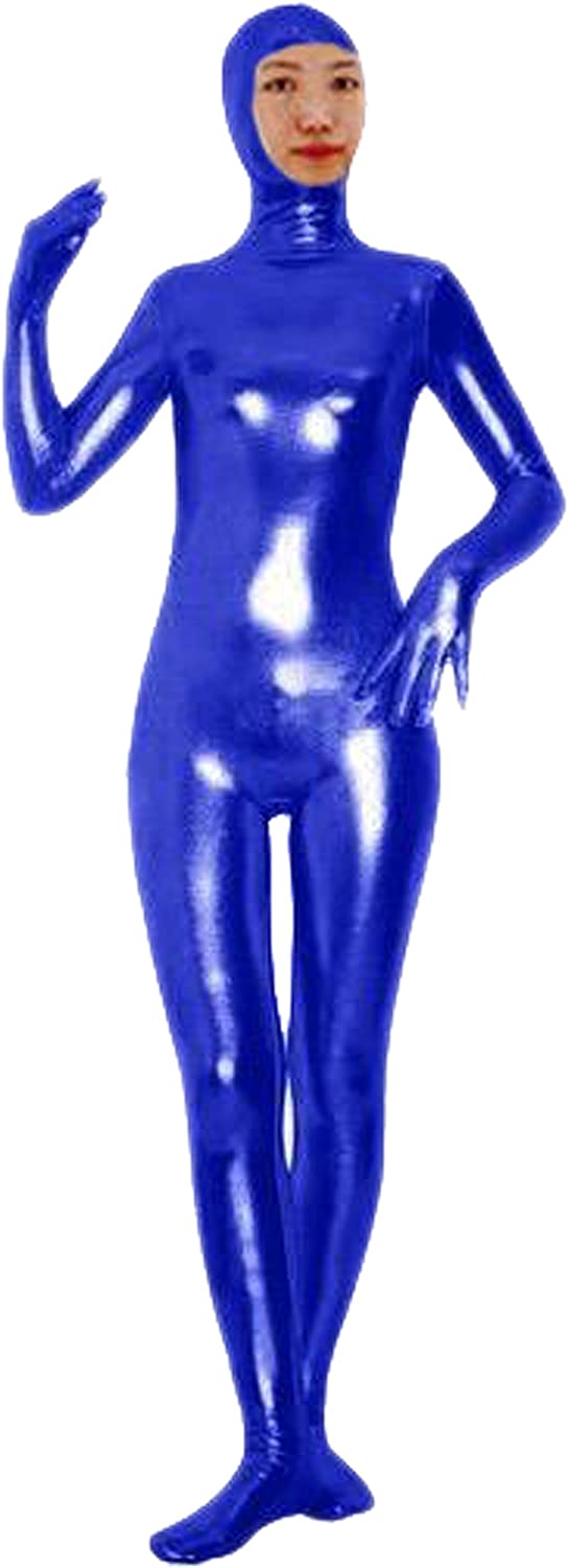 Shiny Spandex Open Face Full Bodysuit Zentai Suit for Adults and Children Spandex One piece Lycra Fabric