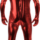 Adult Shiny Metallic Open Eyes and Mouth Zentai Supersuit Costume Spandex One piece Lycra Fabric