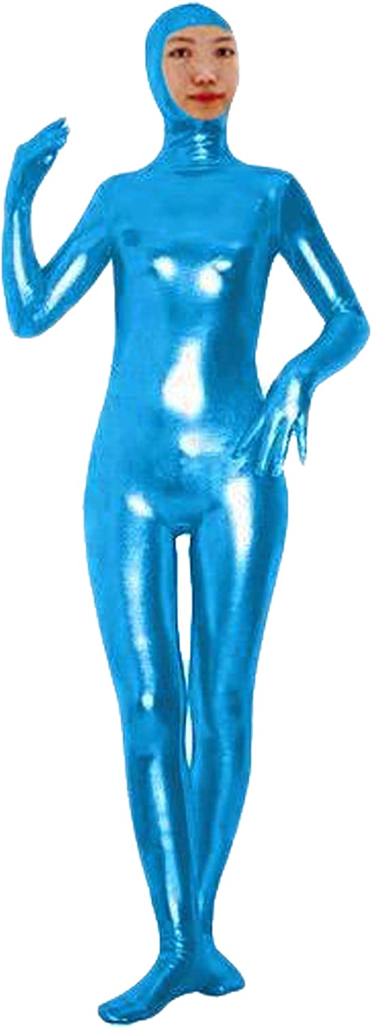 Shiny Spandex Open Face Full Bodysuit Zentai Suit for Adults and Children Spandex One piece Lycra Fabric