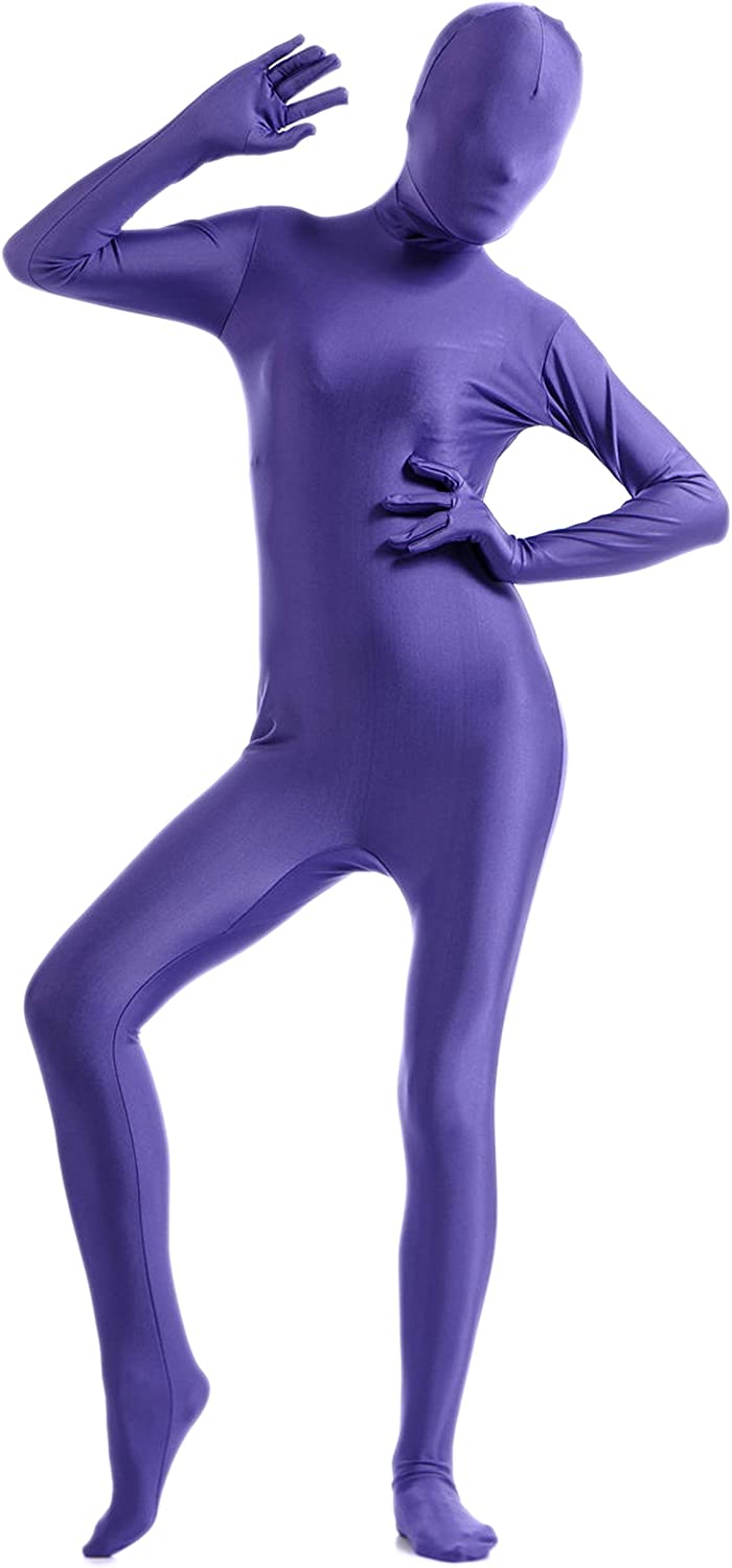 SecondSkin Full Body Spandex/Lycra Suit (XS, Purple) 