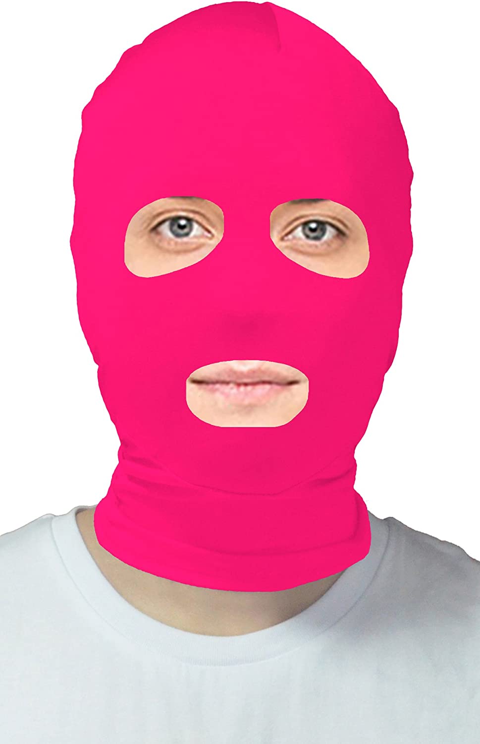 Lycra Masken Spandex Hoods Open Eyes and Mouth Zentai Hood Mask Cosplay Accessories