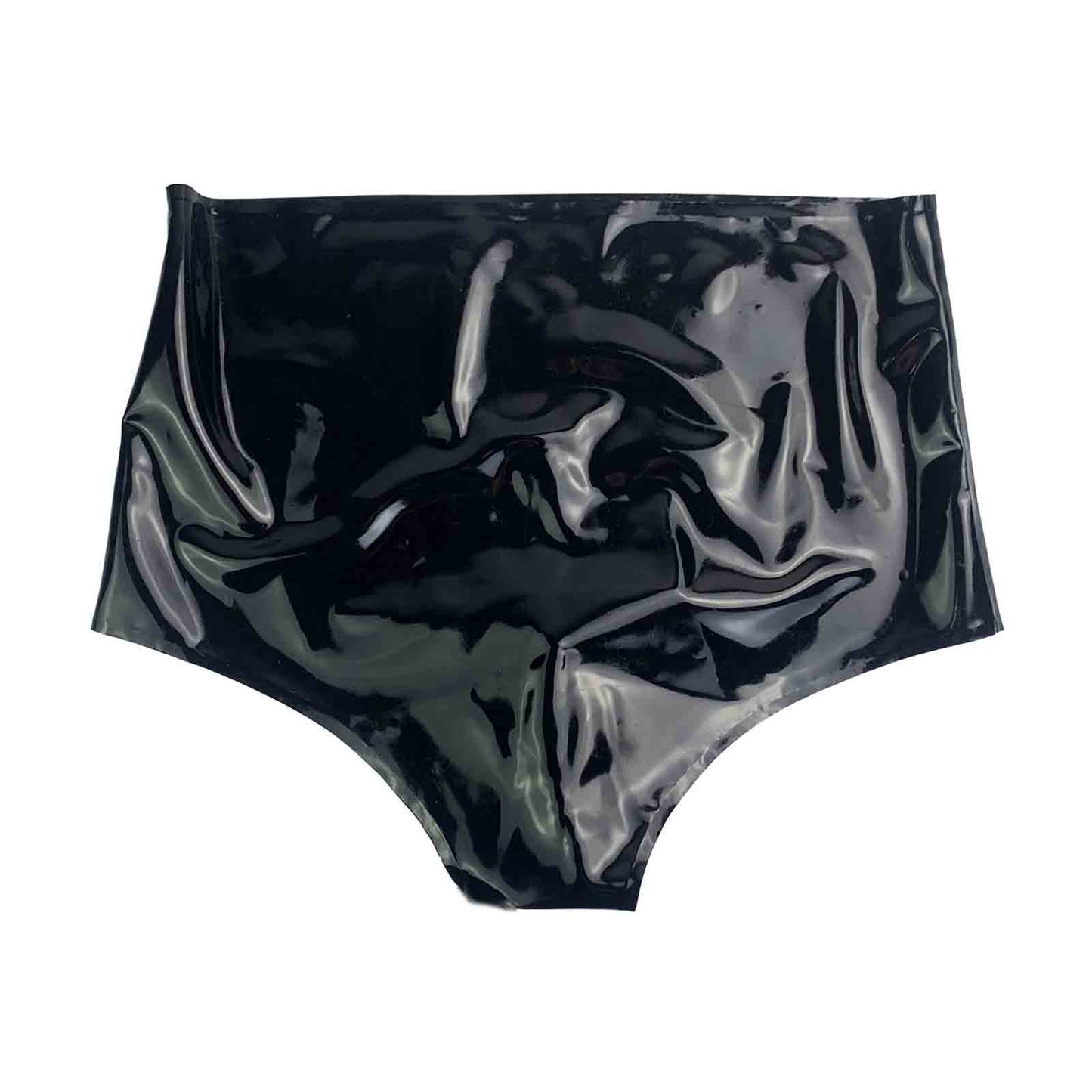 Latex Underwear with Pink Inflatable labia&Anal Condom Briefs Fetish High waiste