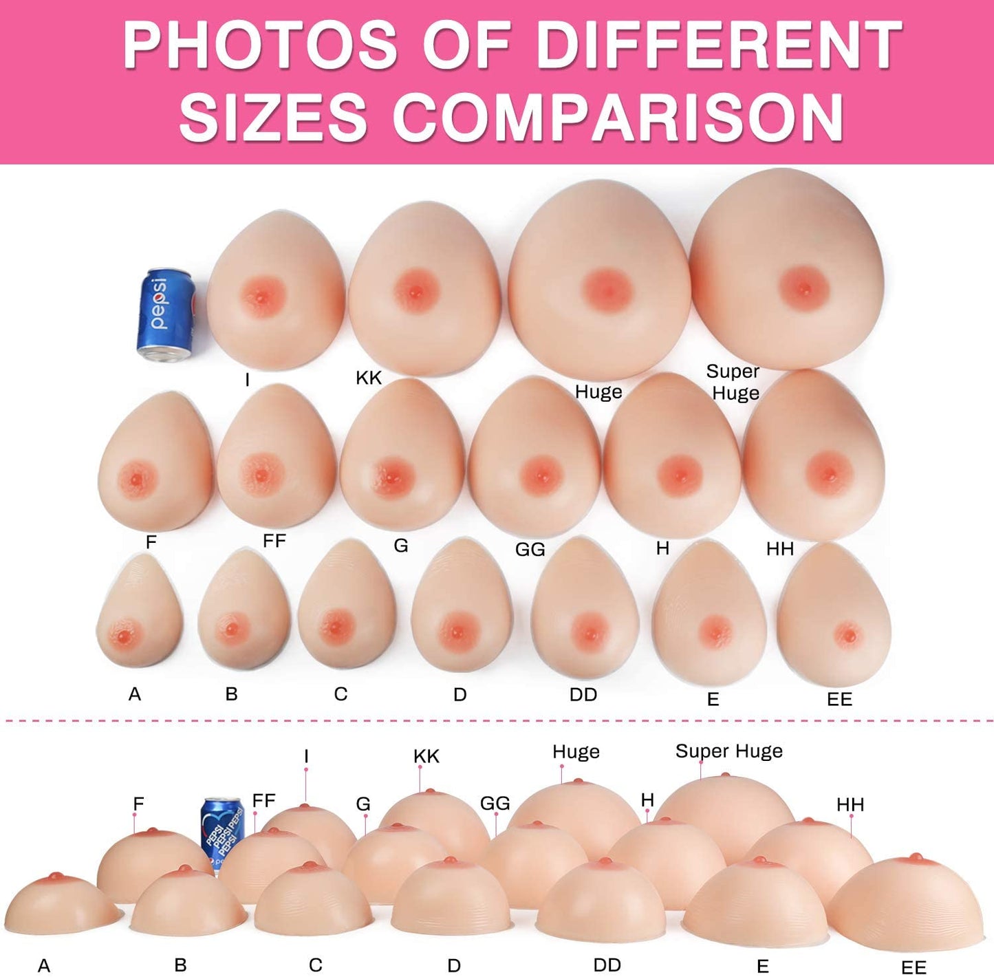 Full Silicone Breast Forms Prosthesis Breast for Mastectomy Crossdresser Prosthesis Bra Fake Breast Enhancers for Transgender