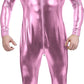 Adult Shiny Metallic Front Zipper Unitard Bodysuit Costume Spandex One piece Lycra Fabric