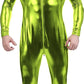 Adult Shiny Metallic Front Zipper Unitard Bodysuit Costume Spandex One piece Lycra Fabric
