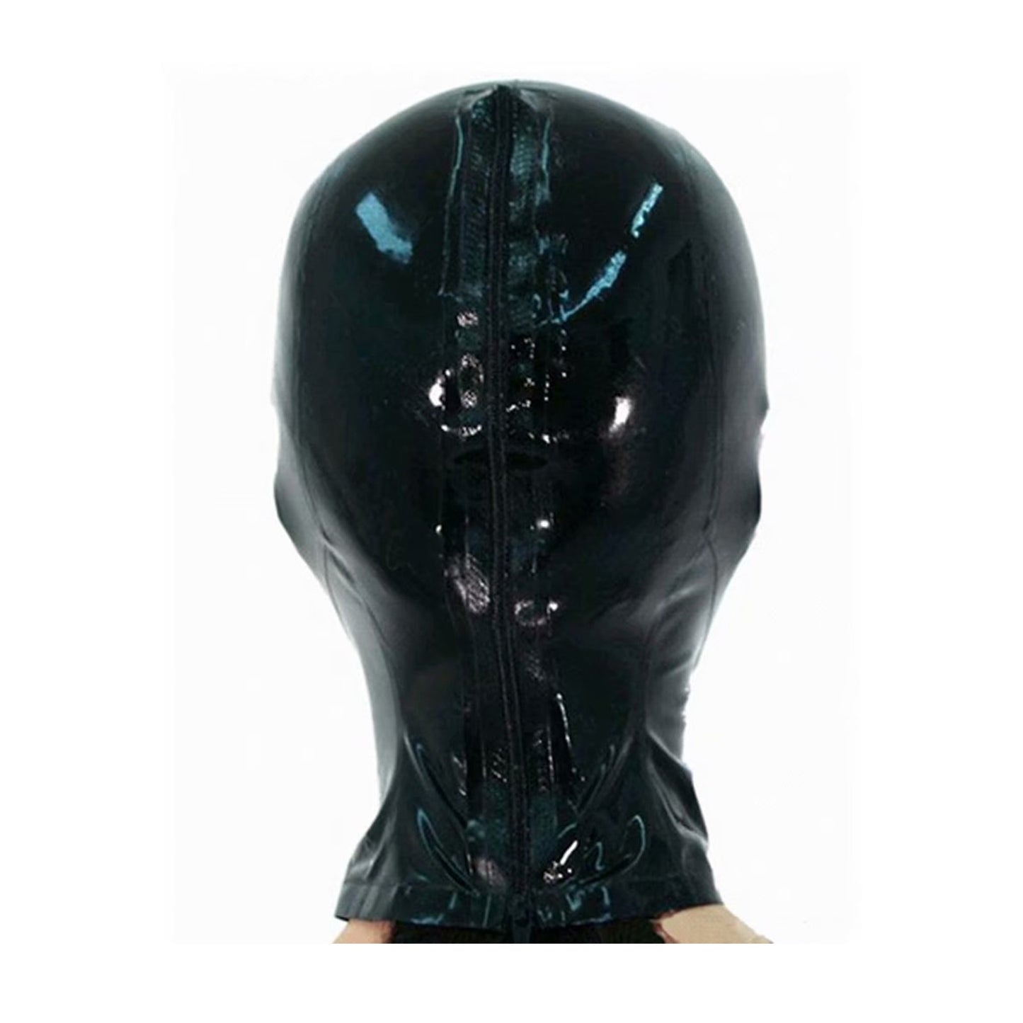 MONNIK Realistic Black Latex Mask Rubber Unisex Hood Open Eyes&Mouth Unique Sexy Wear for Party Catsuit Party