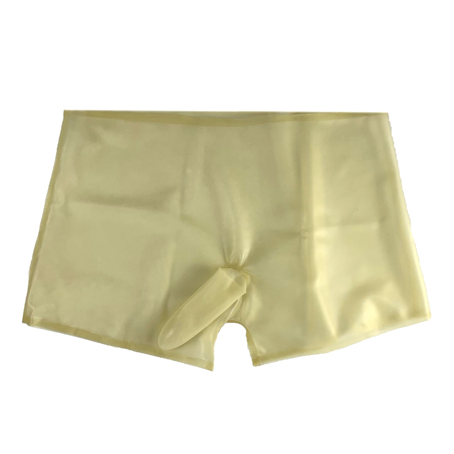 MONNIK Latex Briefs Shorts Rubber Underwear Panties with Condom Handmade Boxer Shorts for Fetish Party Bodysuit