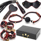 BLACKWOLF PU Leather Bondage Set BDSM Sex Kits Fetish Handcuffs Collar Whip Gag Erotic Products Sex Toys For Couples Adult Game