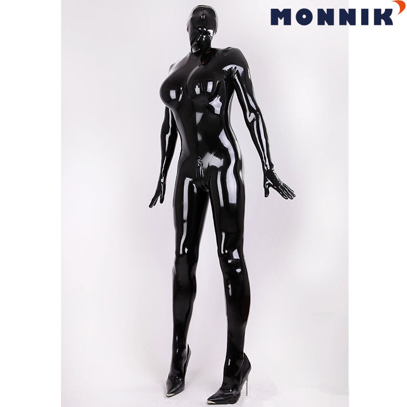 MONNIK latex sexy lingerie Full Cover Latex Zentai Bodysuits Unisex Fetish Rubber Jumpsuit Club Wear Unique