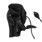 MONNIK Fetish Latex Mask Hood Open Nose with Mouth Cuffs Inflatable Expanding Restraint for Party Clubwear Catsuit