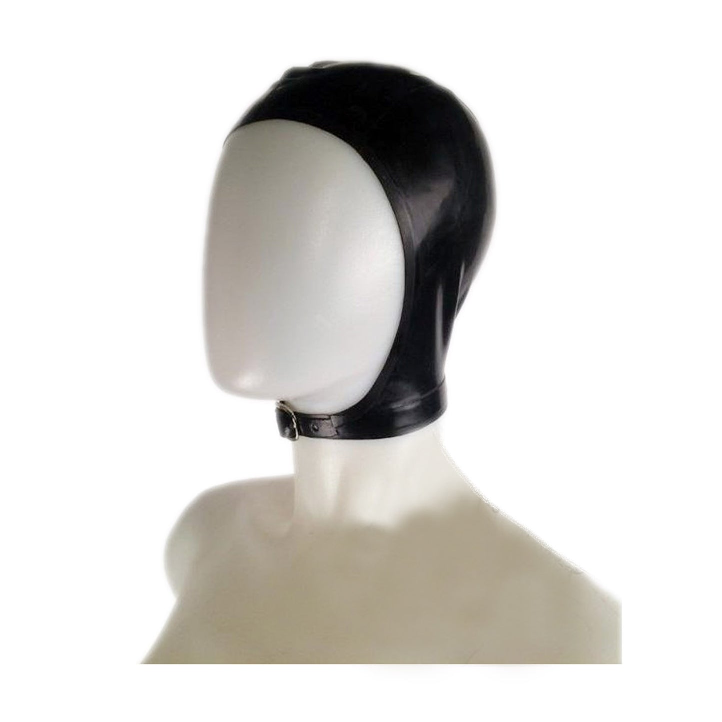 MONNIK Latex Mask Hood Accessories Open Face Rear Zipper Handmade for Cosplay Party Catsuit