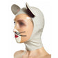 MONNIK Latex Mask Rubber Hood Mouse Style with Zipper Handmade for Bodysuit Cosplay