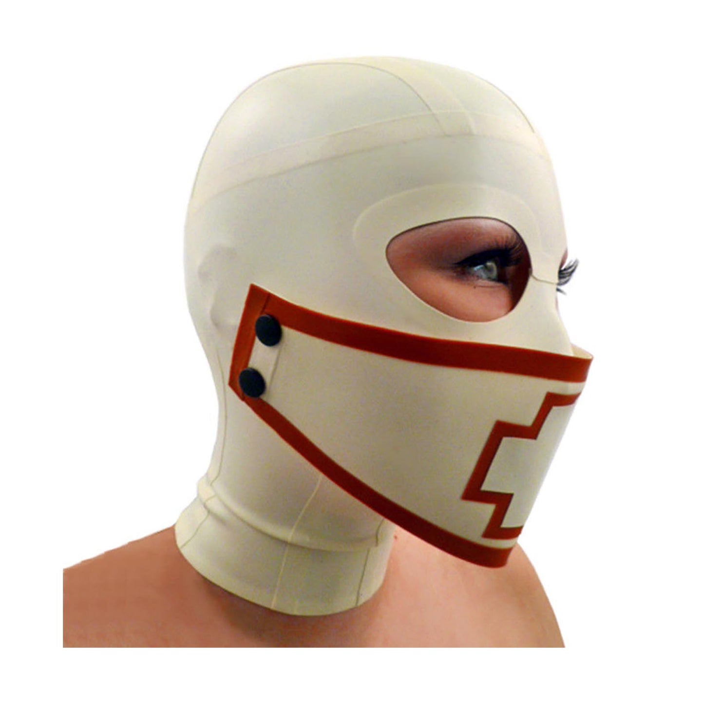 MONNIK Latex Hood with Removable Mouth Mask Handmade for Party Cosplay Clubwear Catsuit